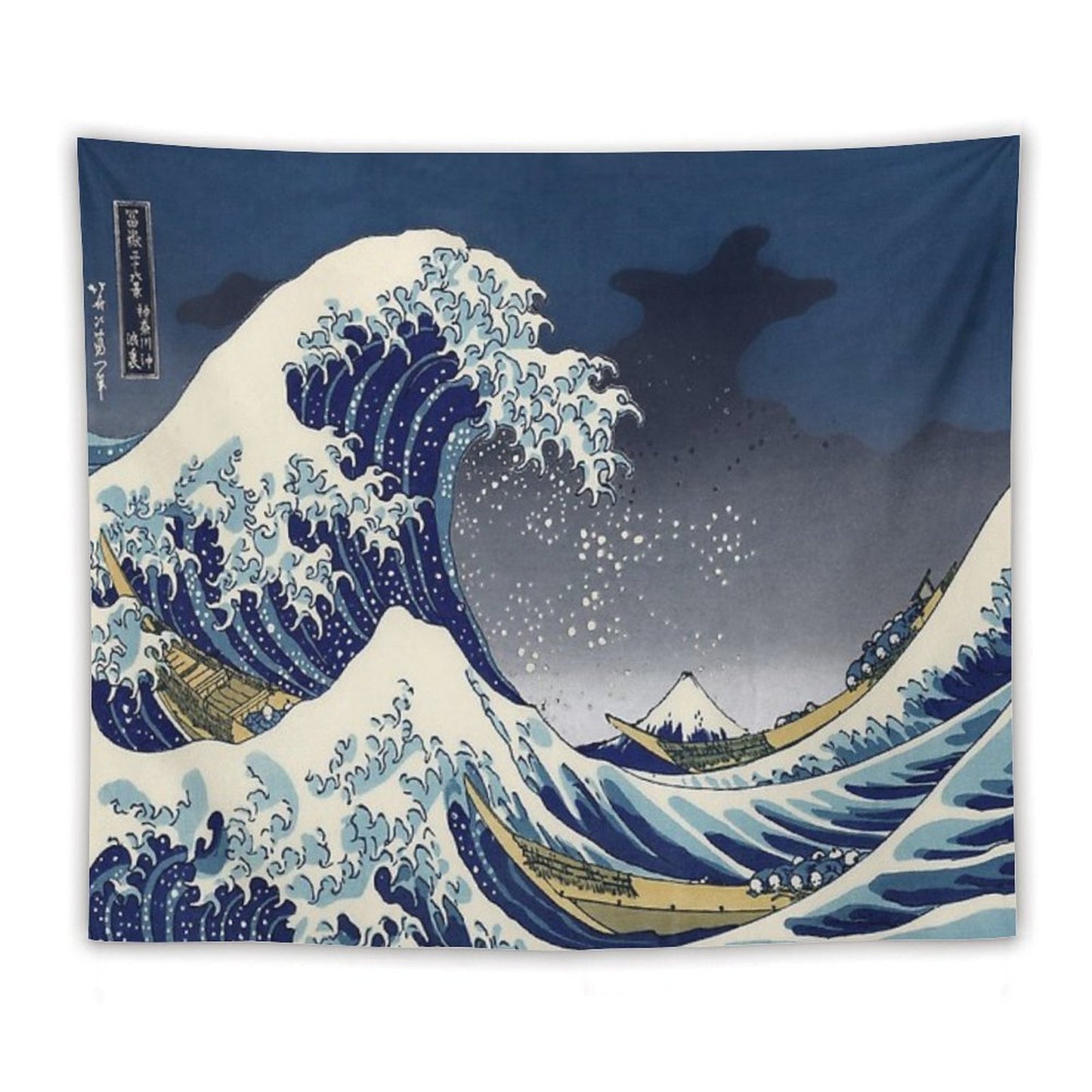Great Wave Kanagawa Night Tapestry