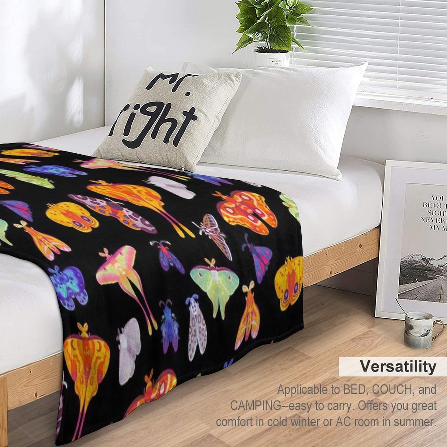 Moth Throw Blanket