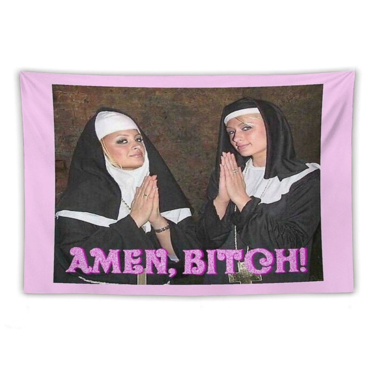 Paris Hilton And Nicole Richie Nuns Tapestry