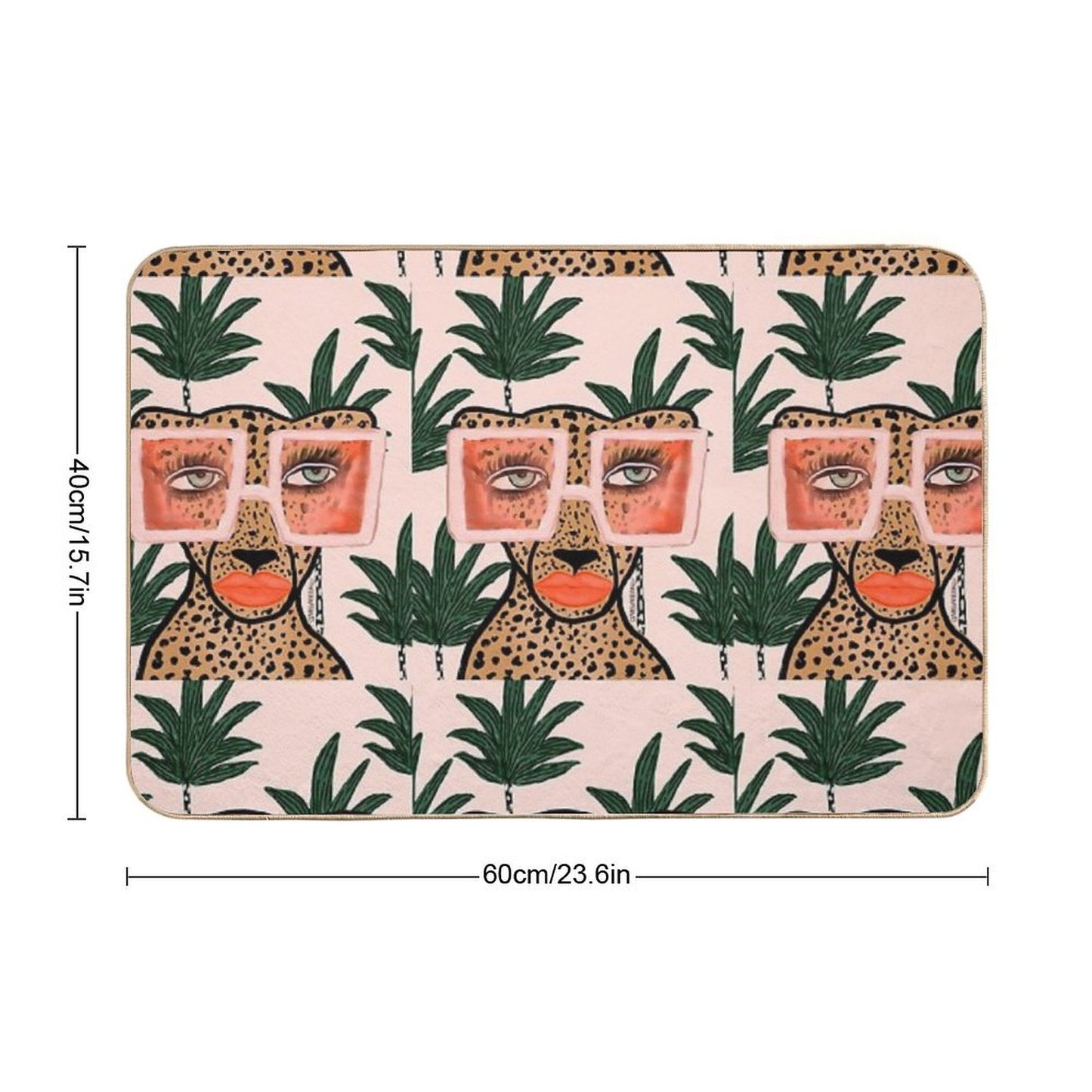 Tropical Glam Cat Bath Mat