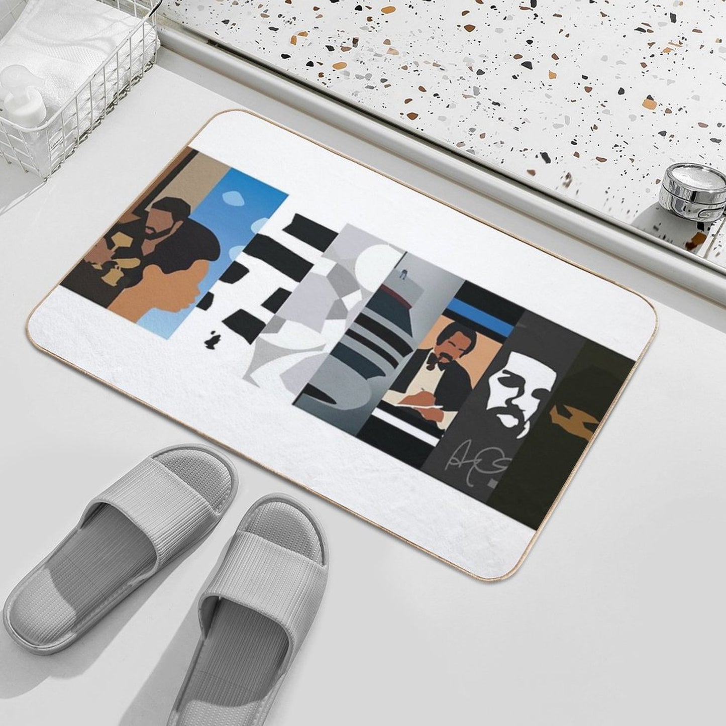 Drake Minimal Album Covers Bath Mat