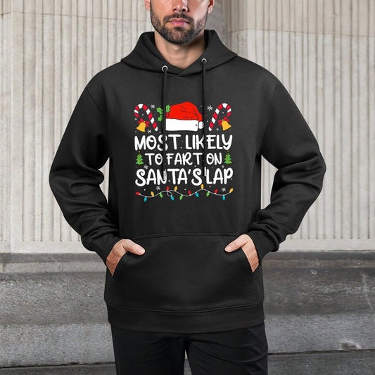Most Likely To Fart On Santas Lap Family Matching Christmas Unisex Design Hoodie