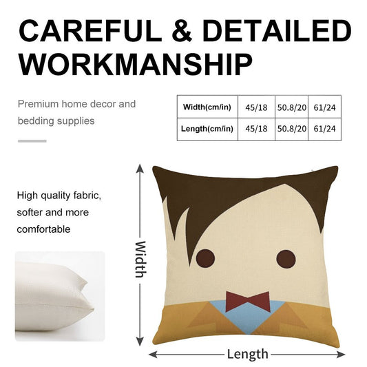 11th Doctor, Matt Smith Linen Throw Pillow Cover