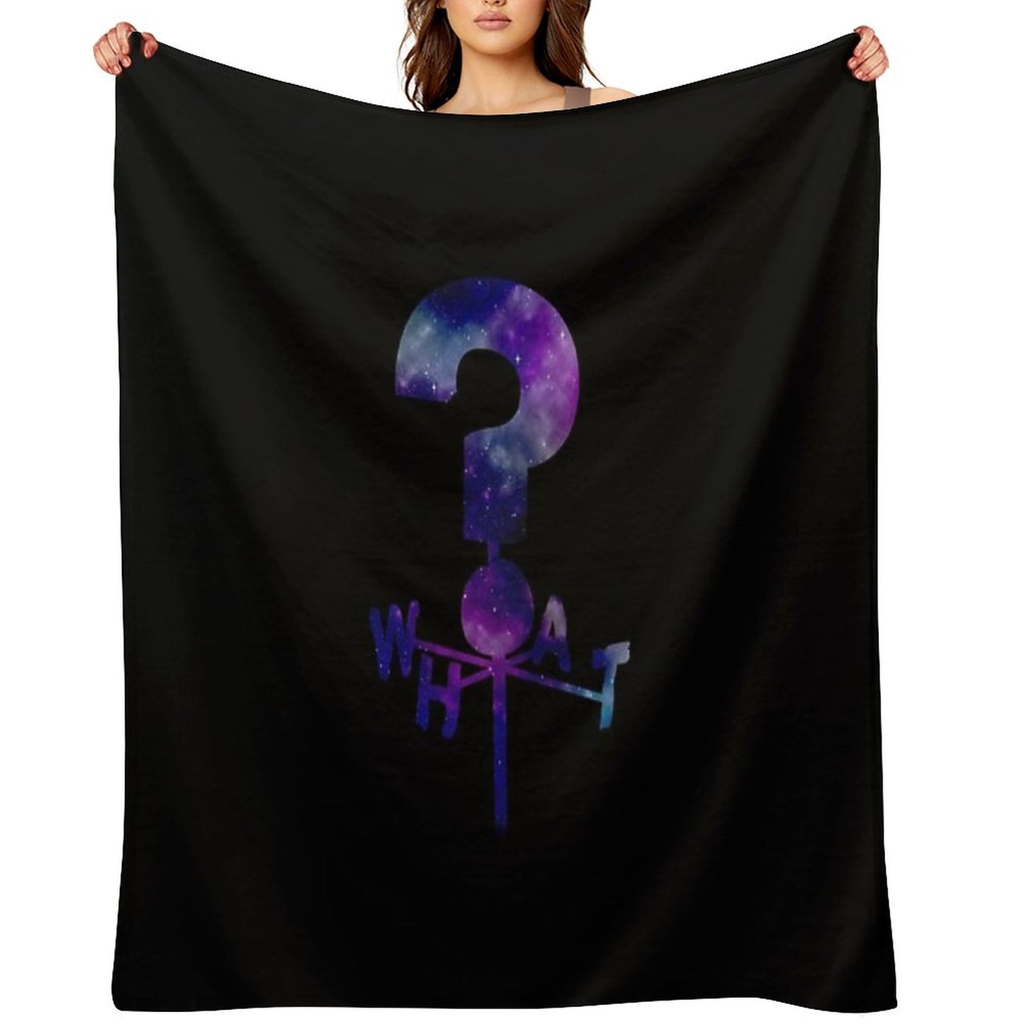 The Mystery Shack Question Mark Weathervane Throw Blanket