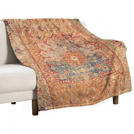 16th Century Persian Carpet Print Throw Blanket