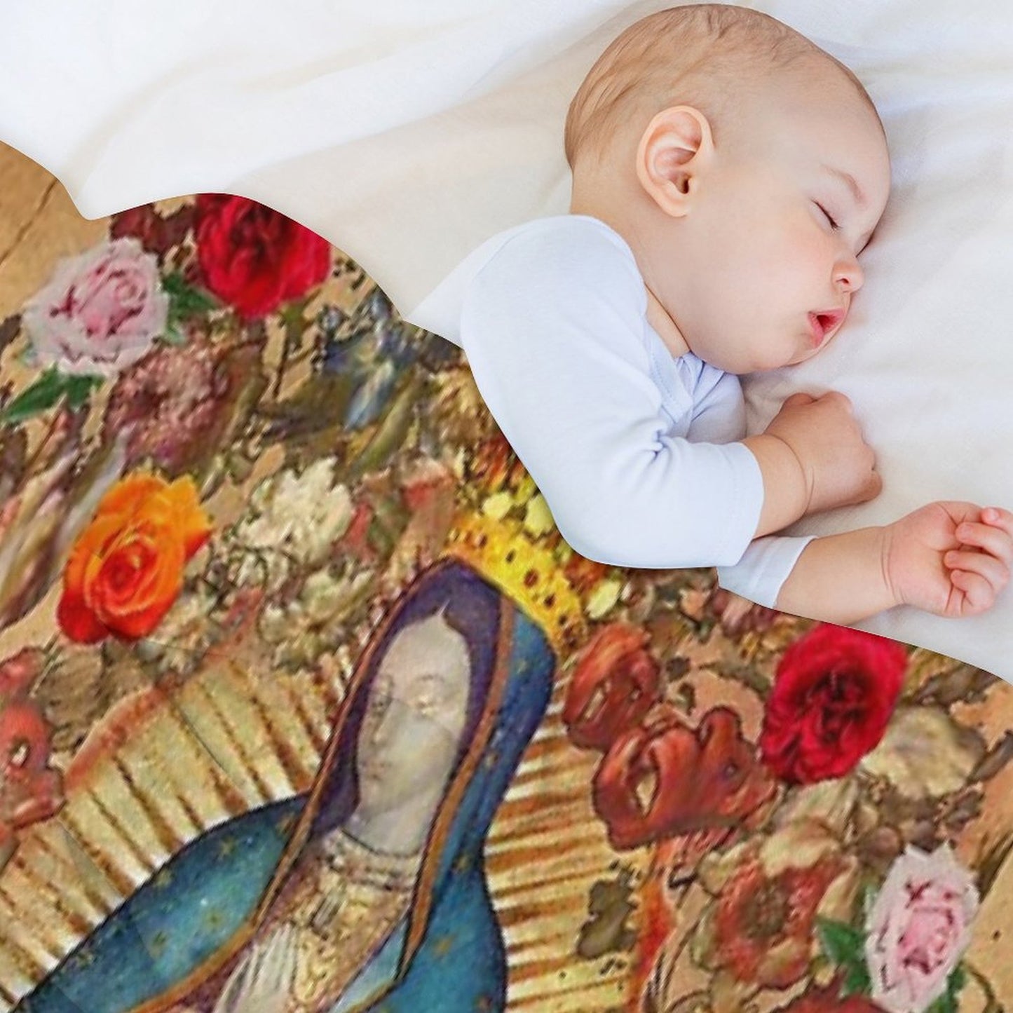 Our Lady of Guadalupe Virgin Mary Catholic Mexico Throw Blanket