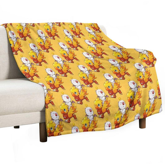 Chocobo & Moogle Final Fantasy Throw Blanket