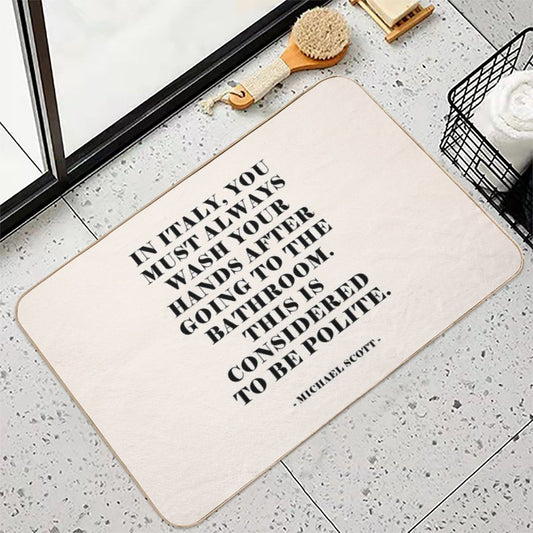 In Italy - The Office Quote Bath Mat