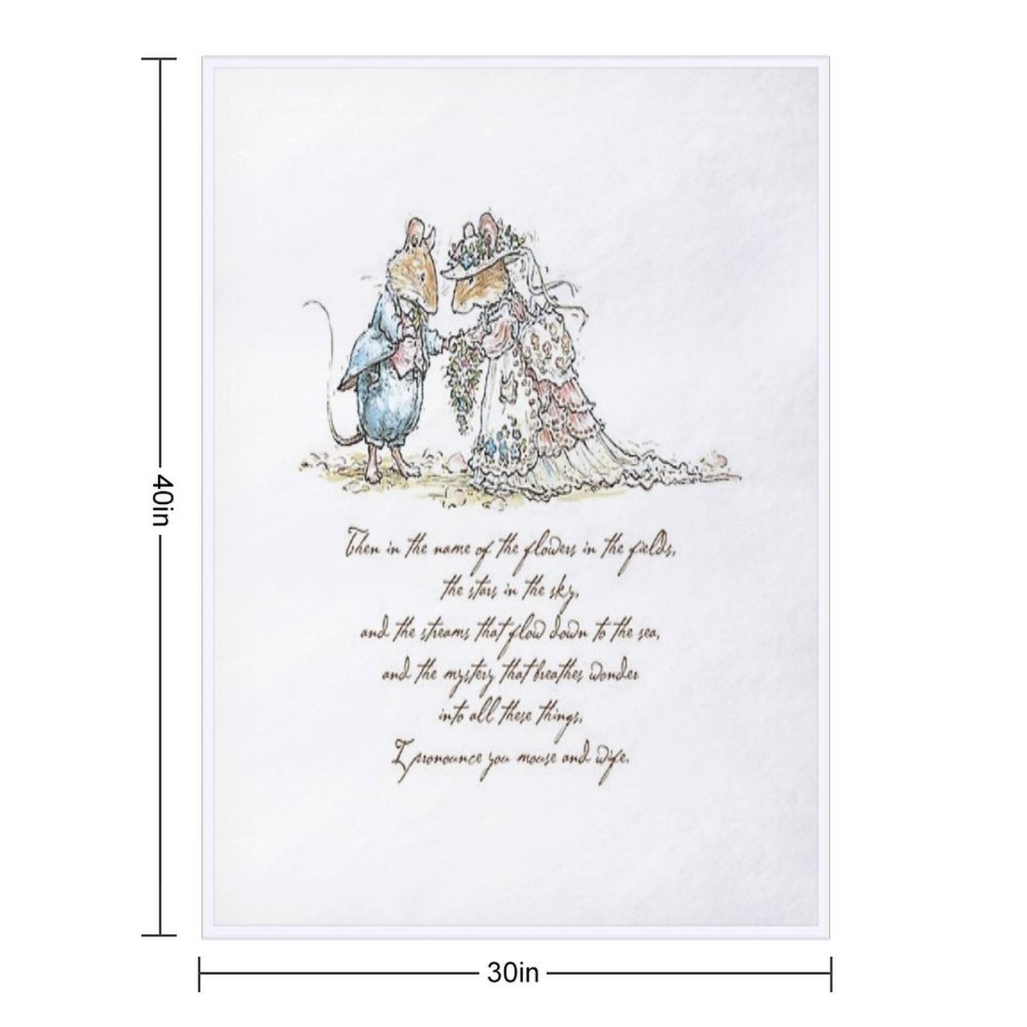 I Pronounce You Mouse And Wife Throw Blanket