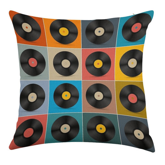 Album,Vinyl Record,Music Poster Linen Throw Pillow Cover