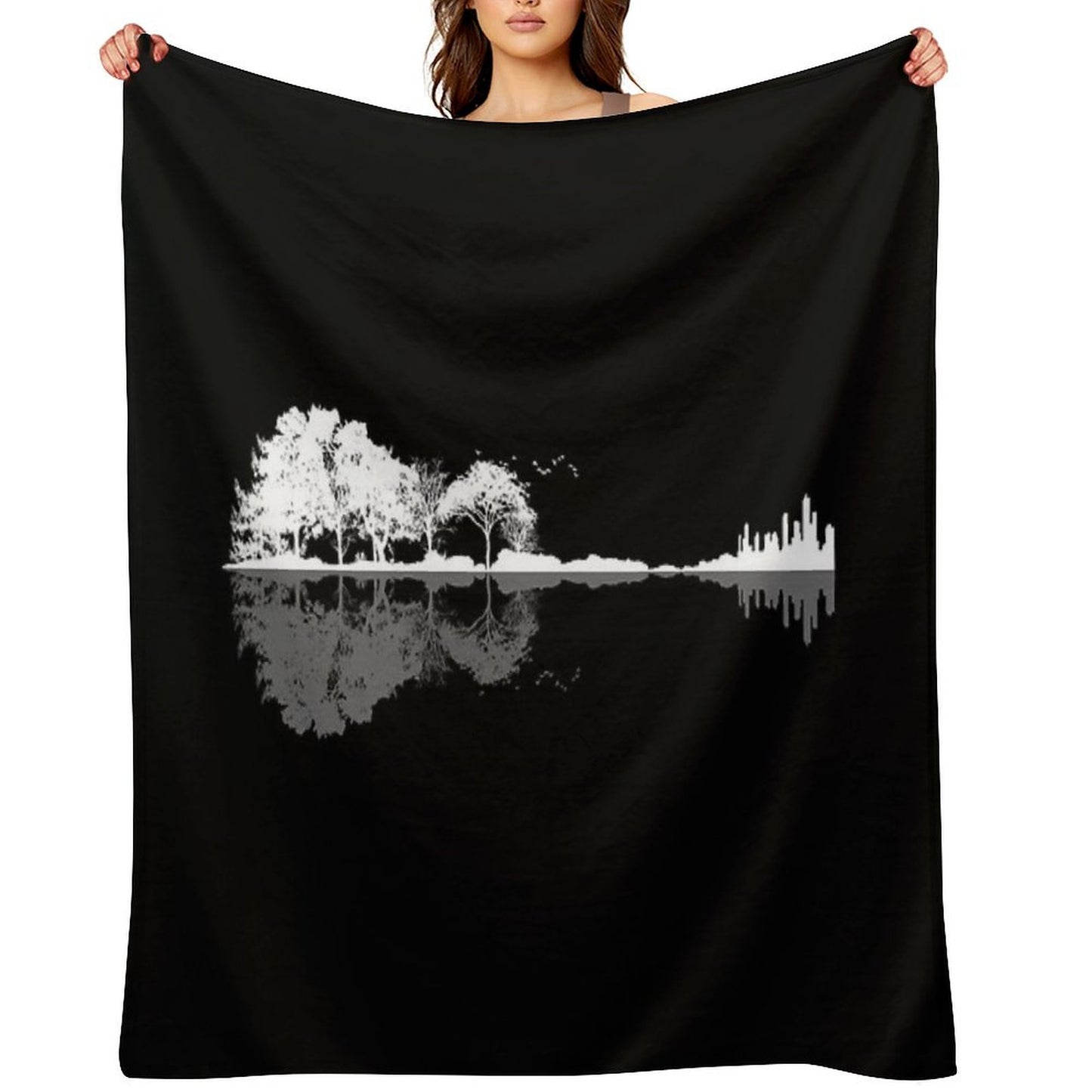 Nature Guitar Throw Blanket