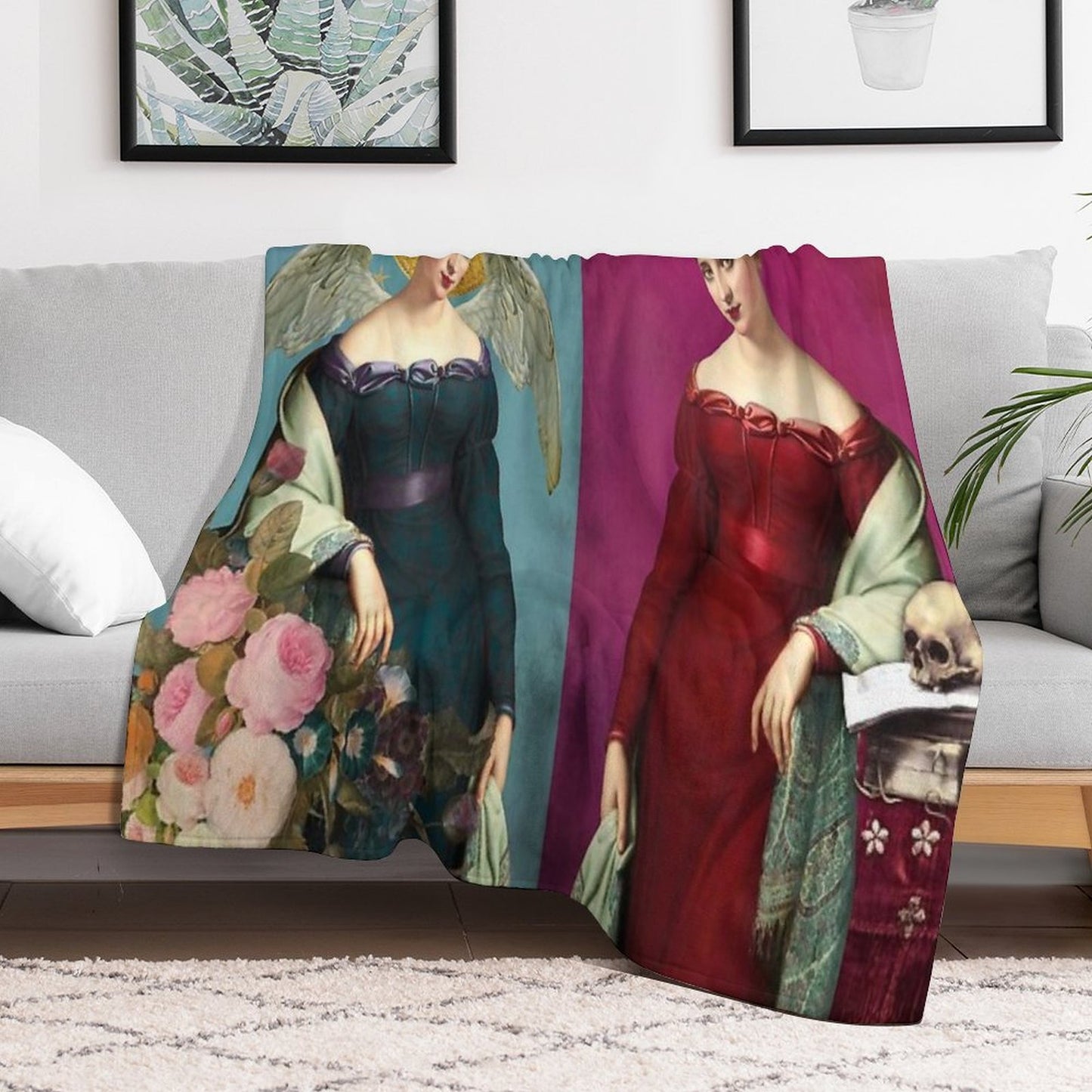 Angel And Devil - Helping You Make Choices Throw Blanket
