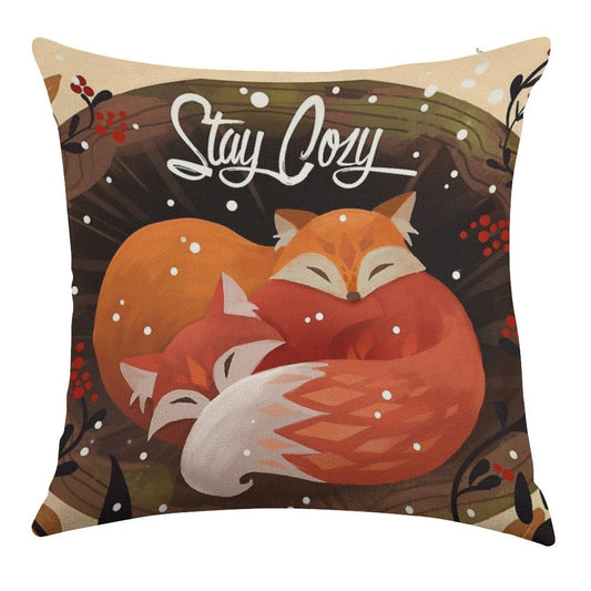Stay Cozy Linen Throw Pillow Cover