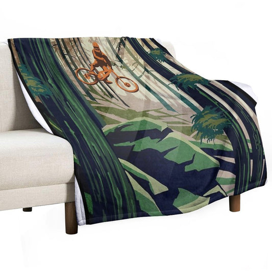 MY THERAPY Mountain Bike! Throw Blanket