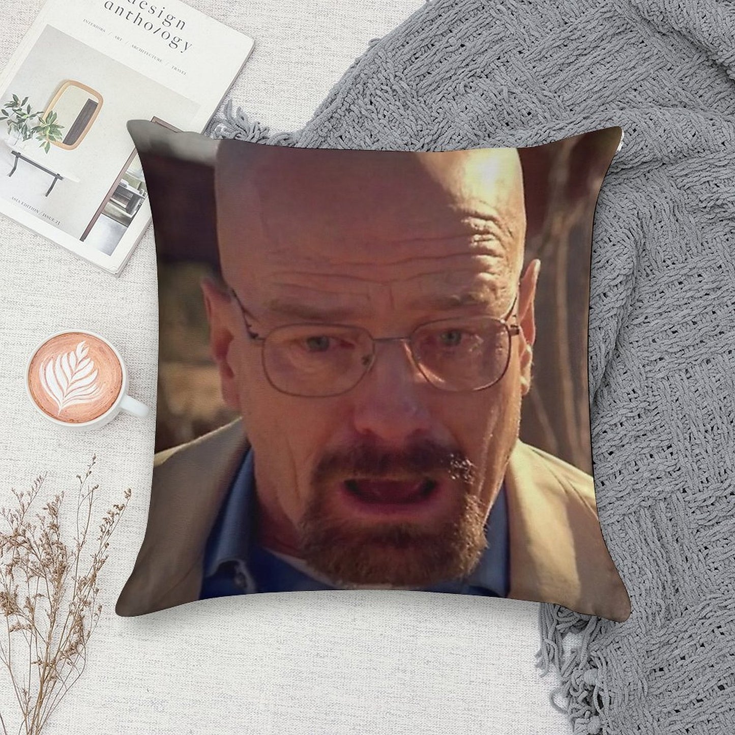 Walter White Meme Soft Easy Maintenance Throw Pillow
