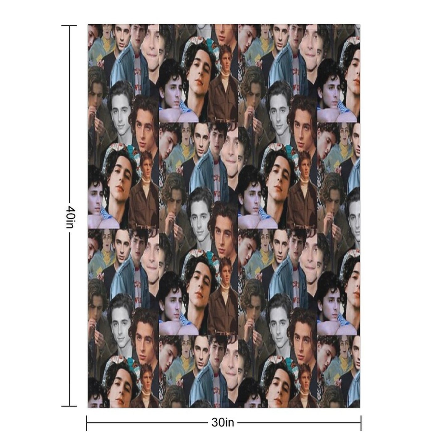 Timothee Chalamet Collage Design Throw Blanket