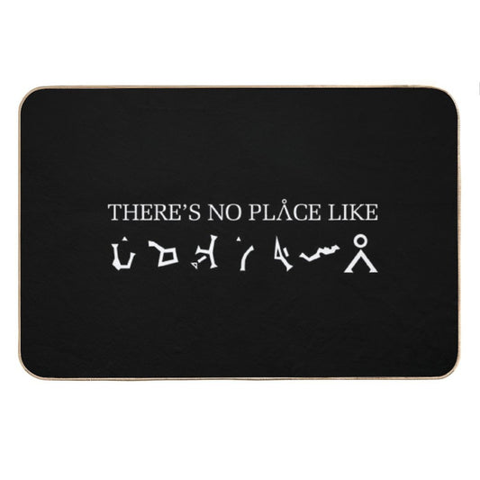 Stargate There’s No Place Like Earth , White Letters Bath Mat