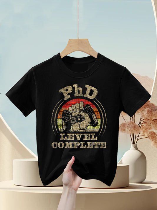 PhD Level Complete - PhD Graduate Ph.D. Graduation Doctorate Kids T-Shirt