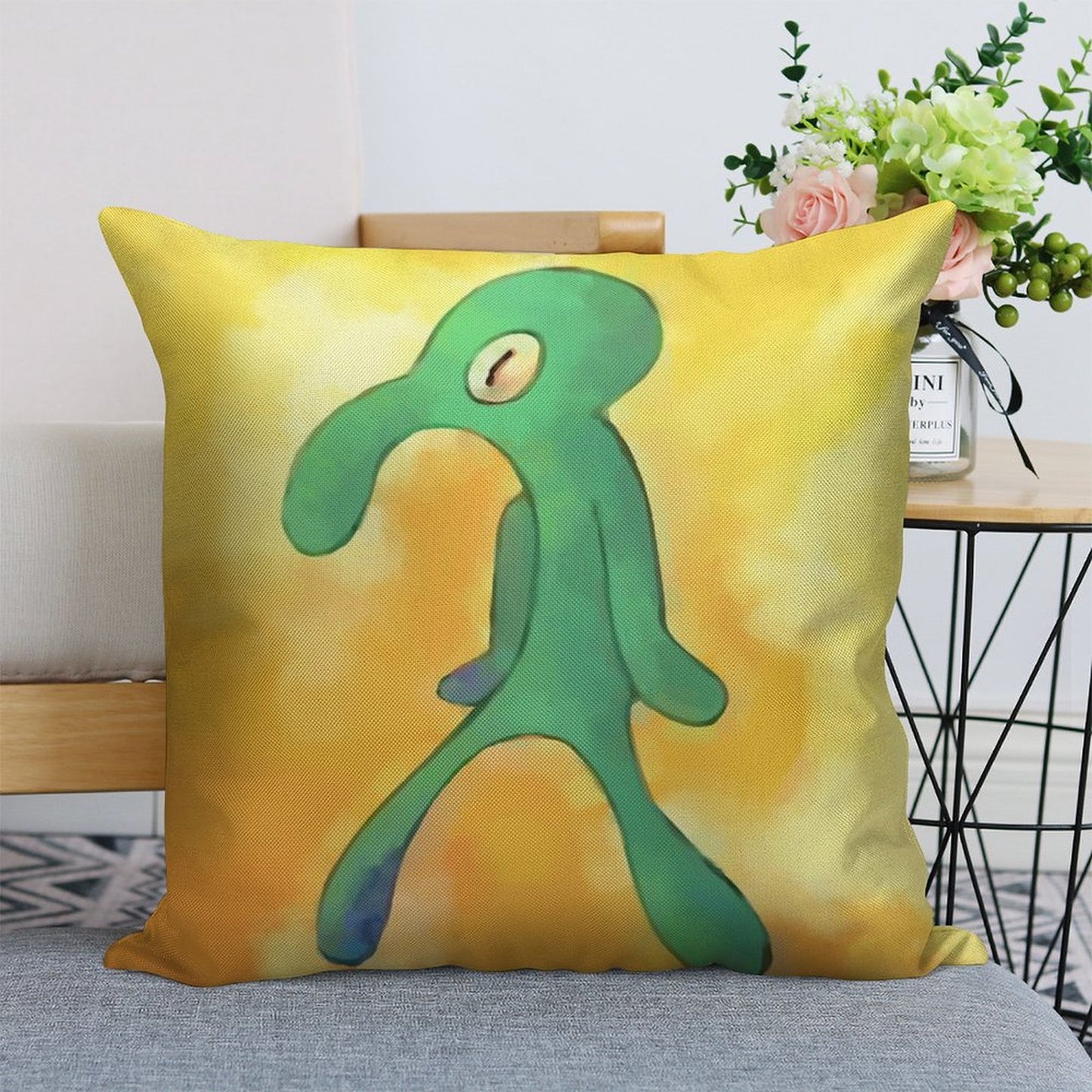 High Res Bold And Brash Repaint Linen Throw Pillow Cover
