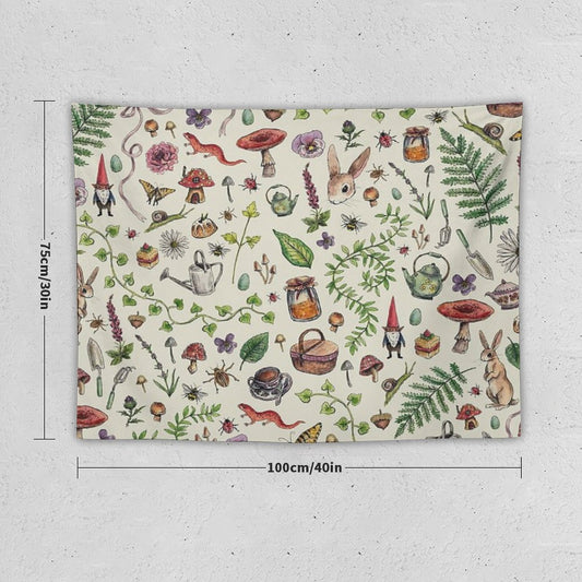 Cottagecore Light Green Tapestry