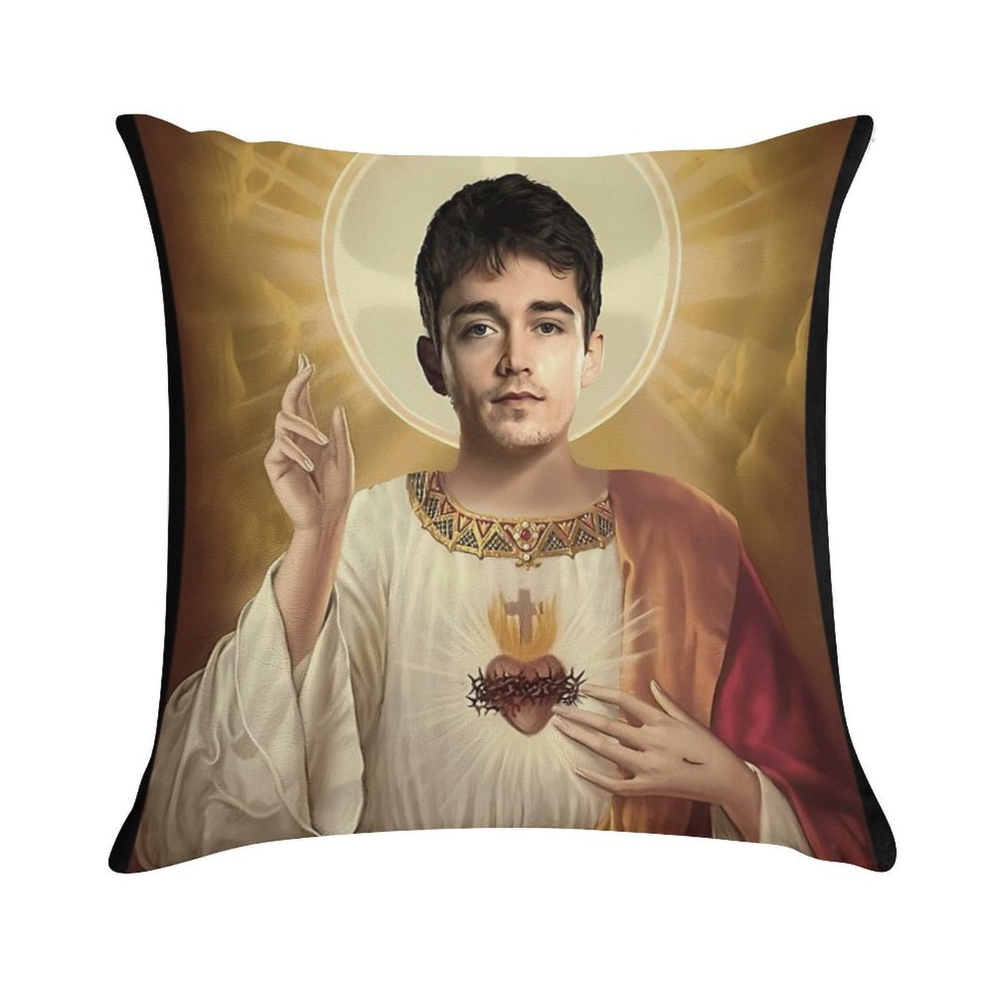 Charles Leclerc Jesus F1 Soft Bedroom Essential Throw Pillow