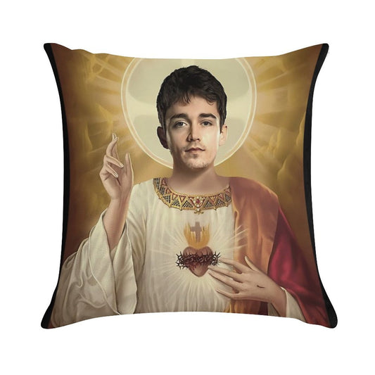 Charles Leclerc Jesus F1 Soft Bedroom Essential Throw Pillow