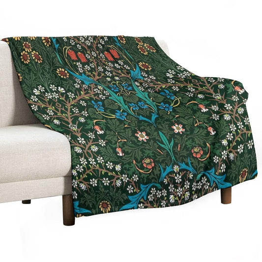 Blackthorn by William Morris, 1892 Throw Blanket