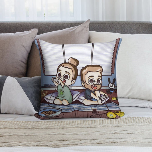 Let's Play Together - Pibubear Soft Washable Throw Pillow