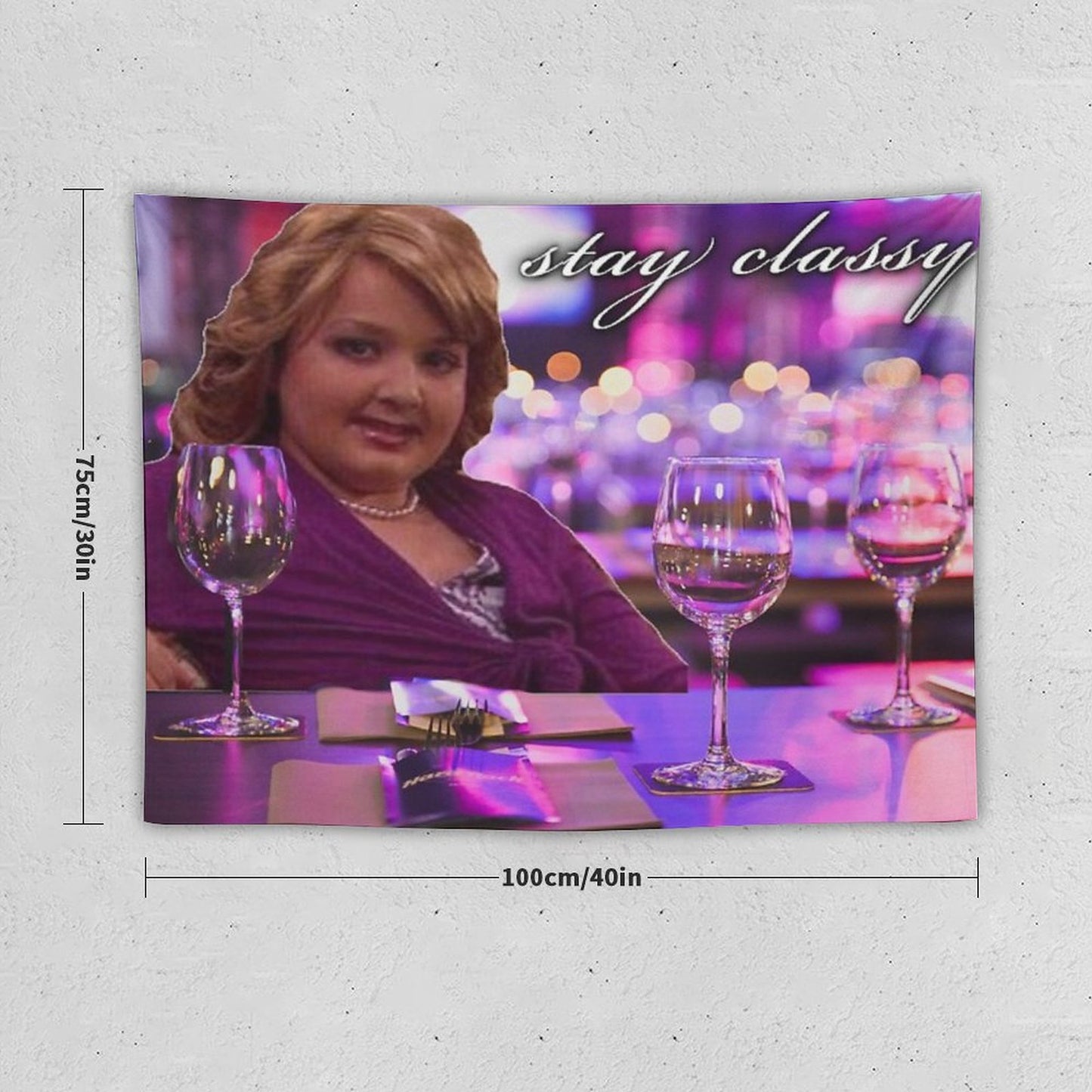 Girl Gibby at The Bar Stay Classy Tapestry
