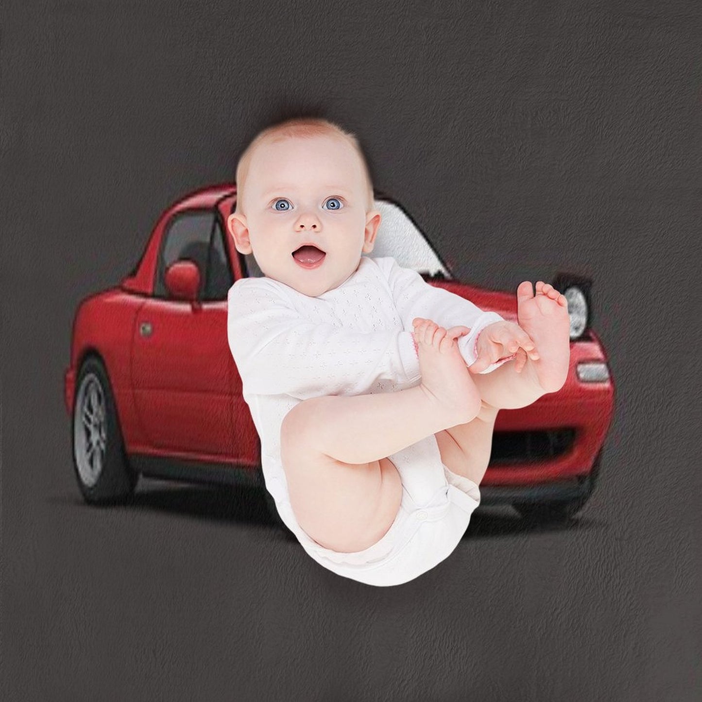Mx5 Miata NA MK1 Illustration Throw Blanket