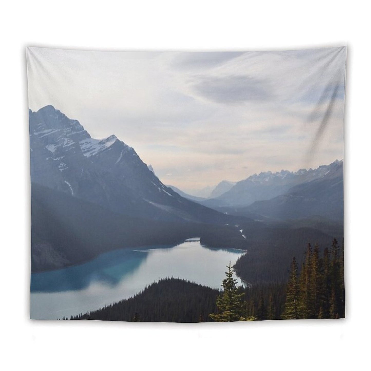 Mountain Lake Forest Dream Tapestry