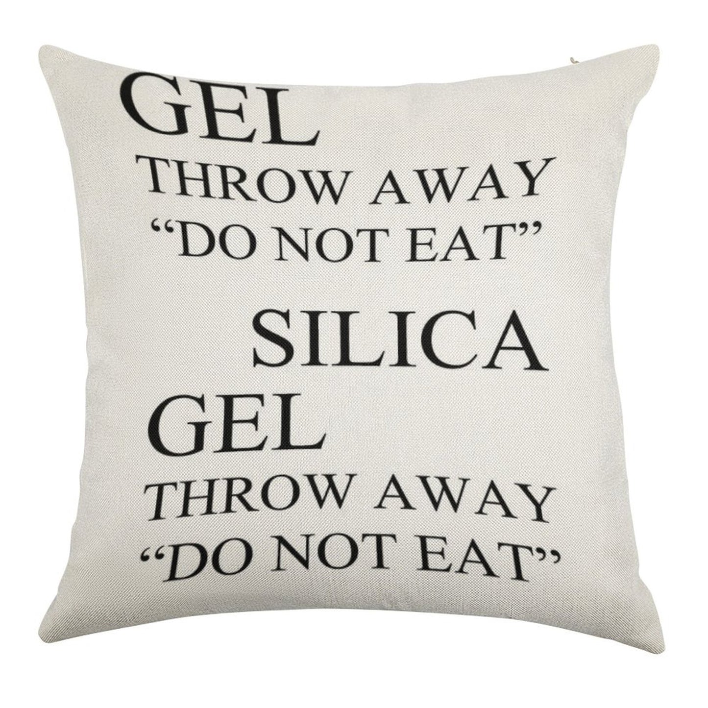 Silica Gel Package Linen Throw Pillow Cover