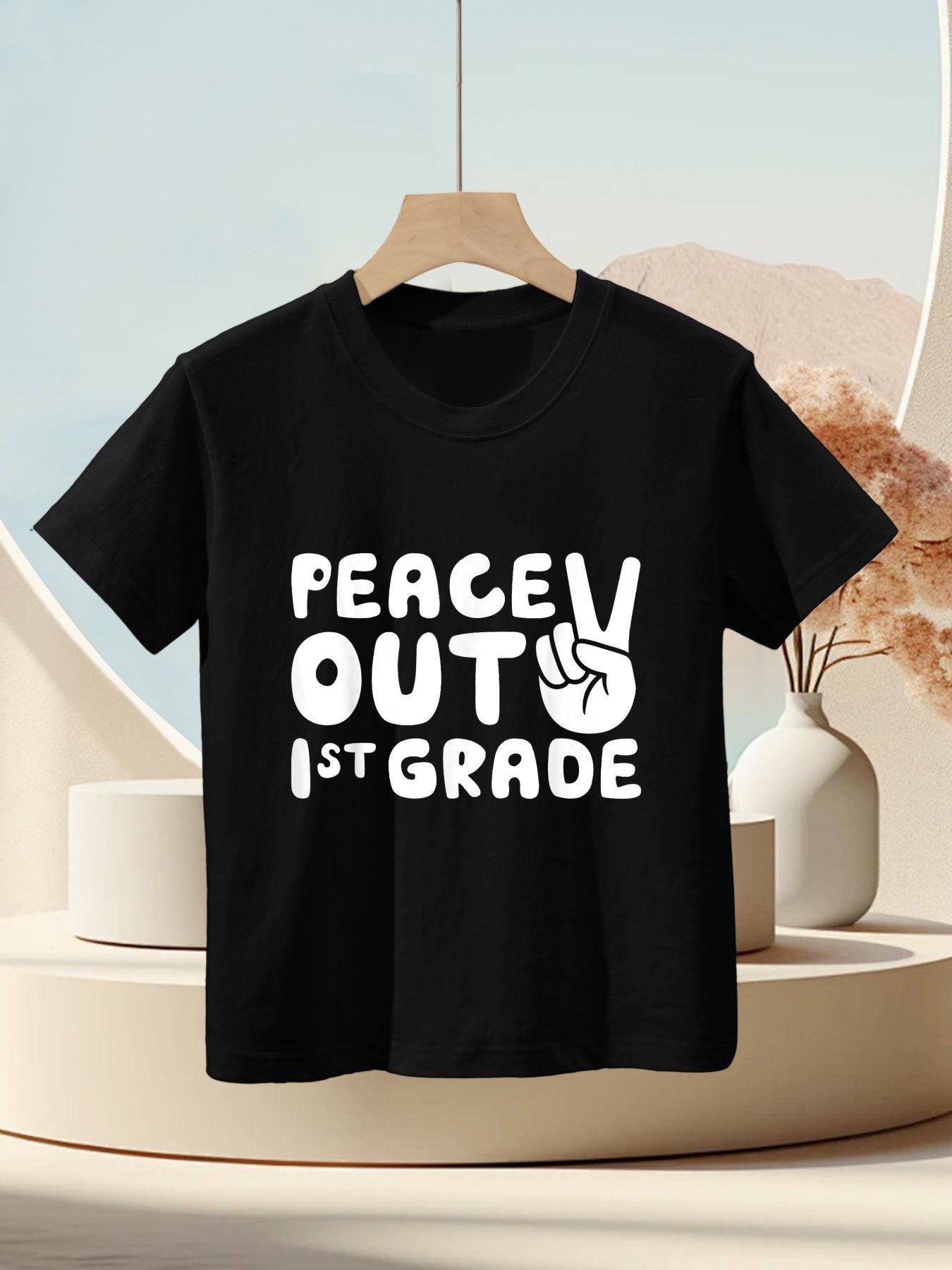 Peace Out 1st Grade Boy Girl First Grade Graduation Kids T-Shirt