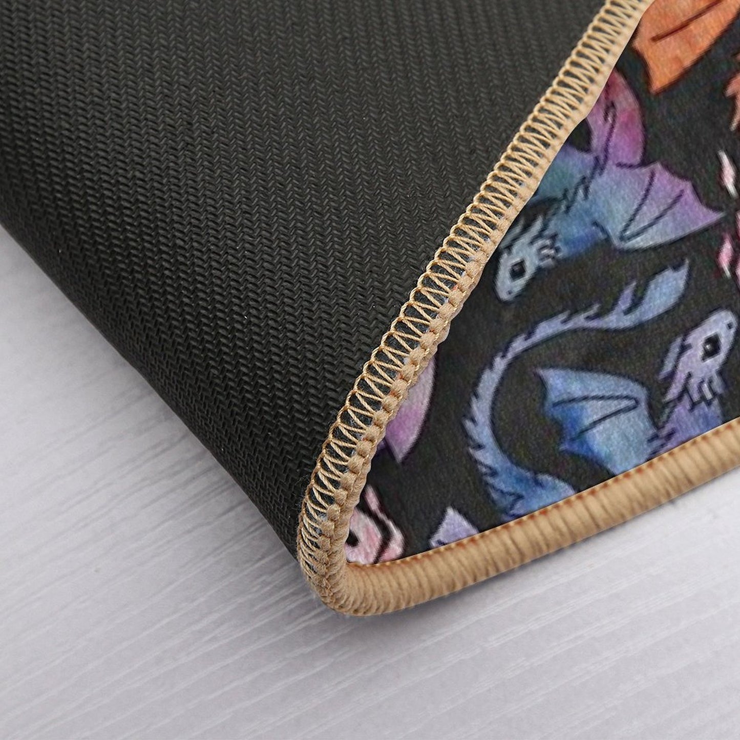 Dragon Fire Dark Rainbow Bath Mat