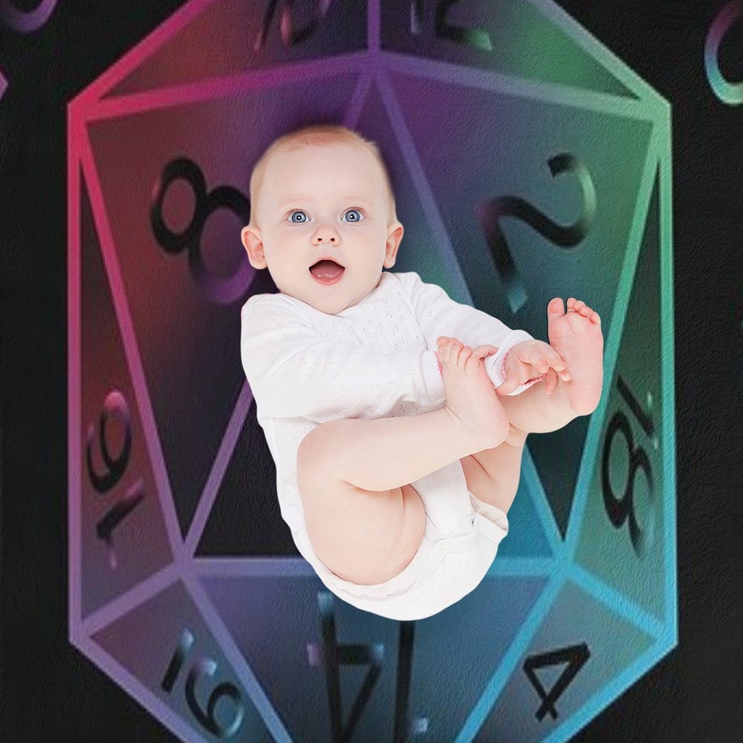D20 Dungeons And Dragons Dice Throw Blanket