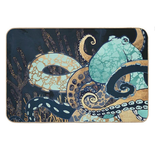 Metallic Octopus II Bath Mat