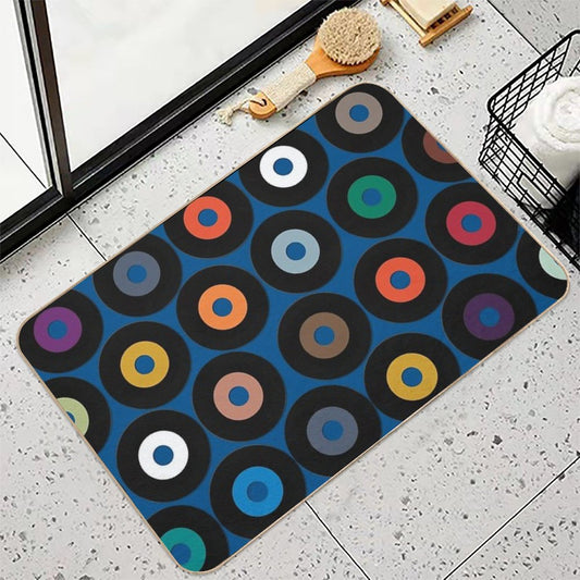 VINYL Blue Bath Mat