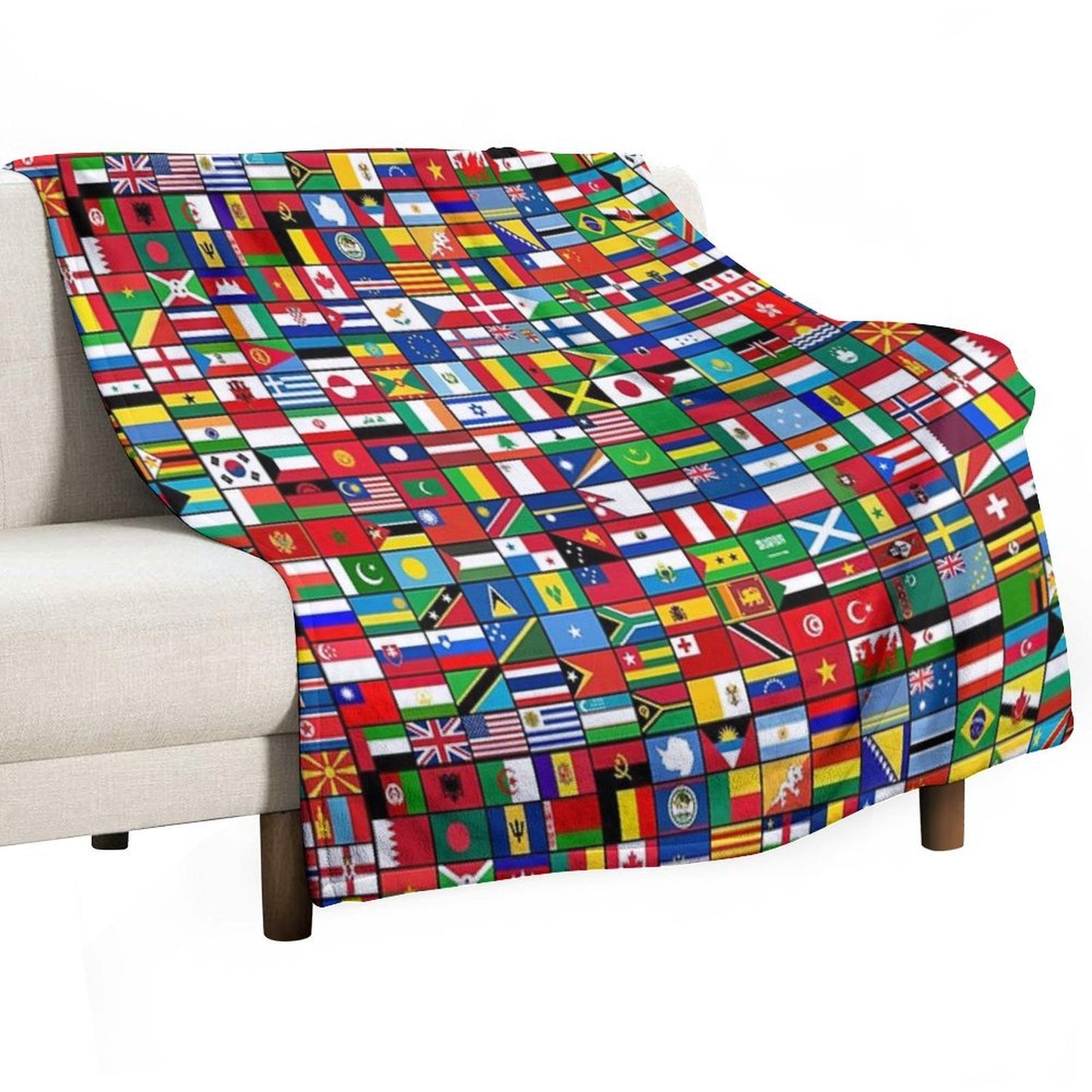 The World's Flags Throw Blanket