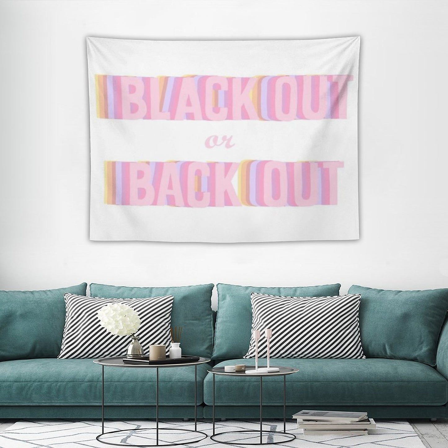 Black Out Or Back Tf Out Tapestry