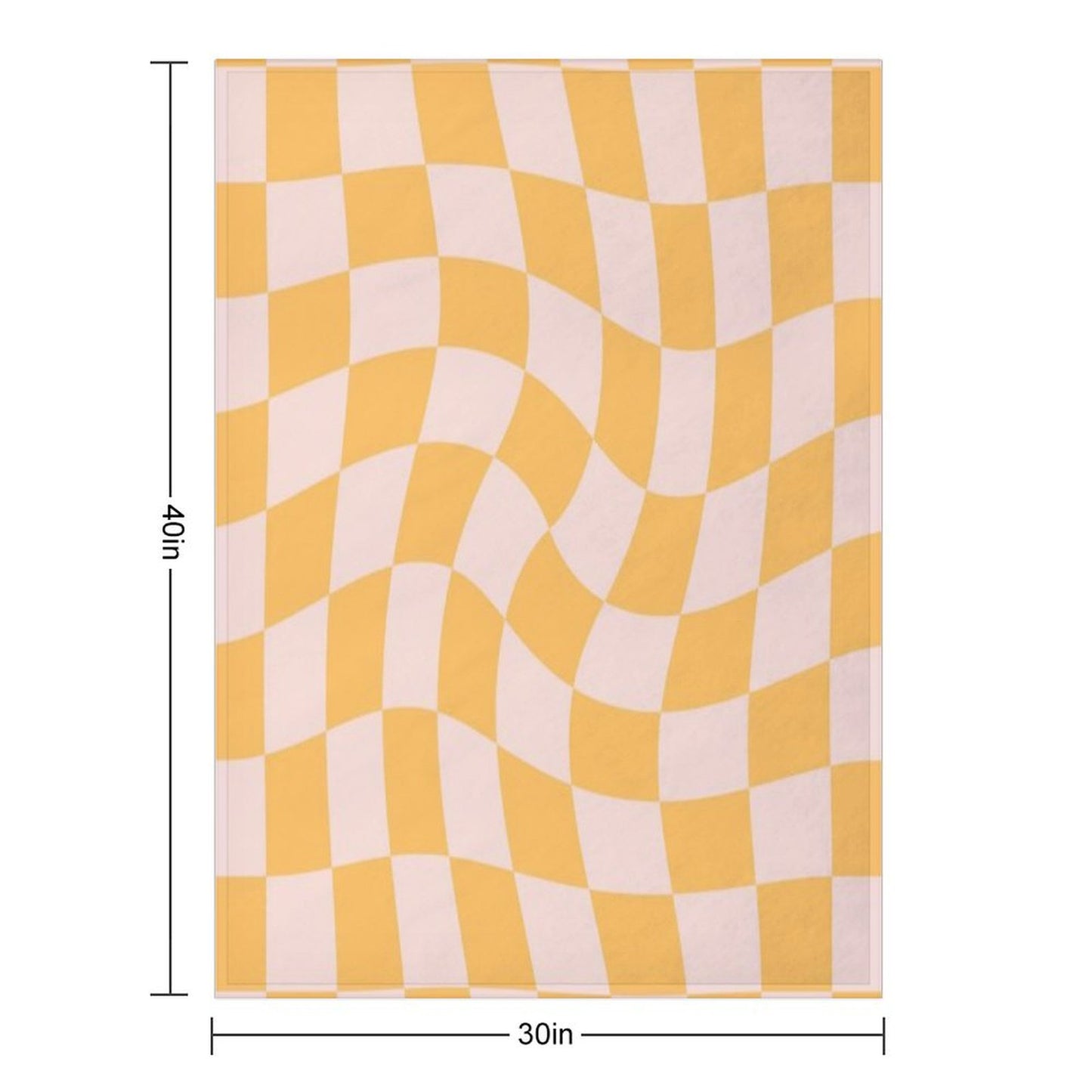 Check I - Yellow Twist Throw Blanket