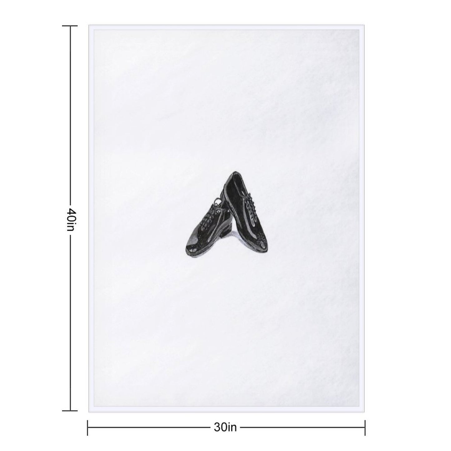BLACK SHOE Throw Blanket