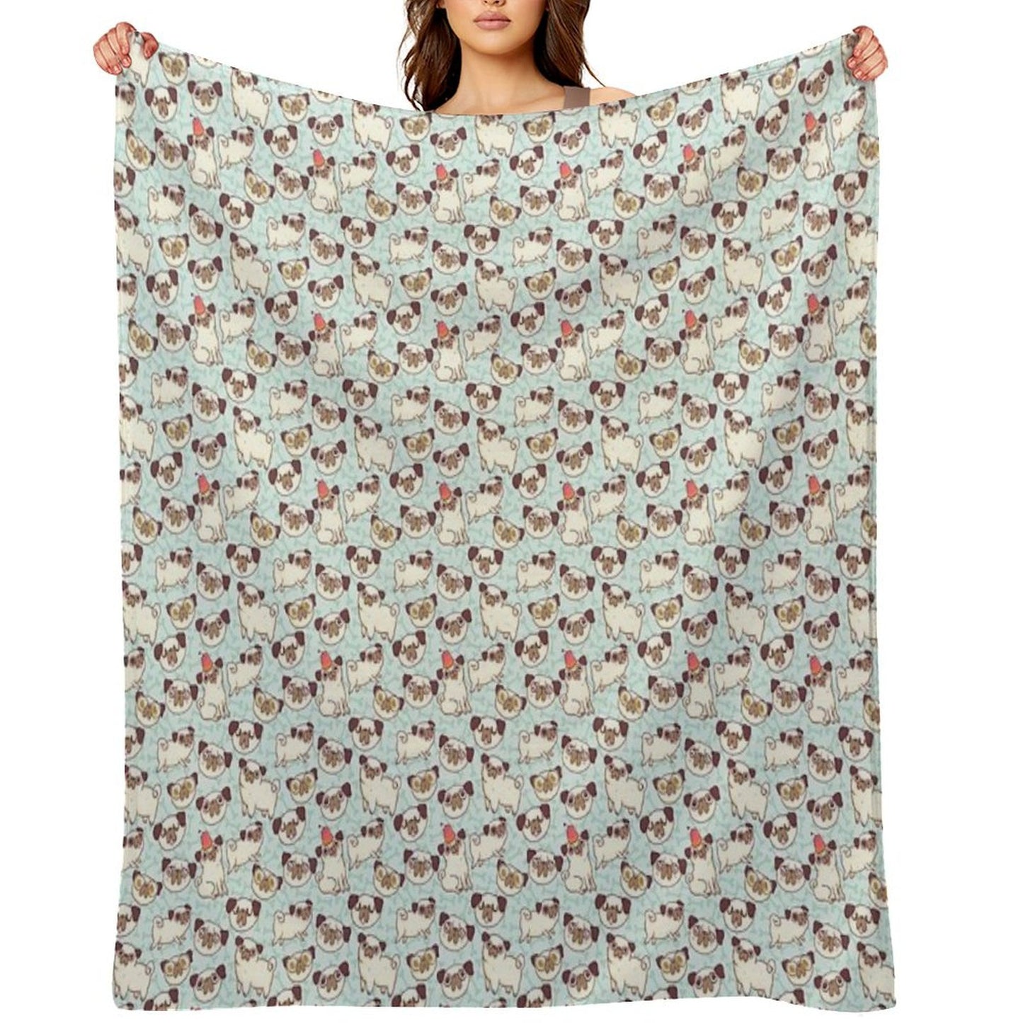 PUGLAND Throw Blanket