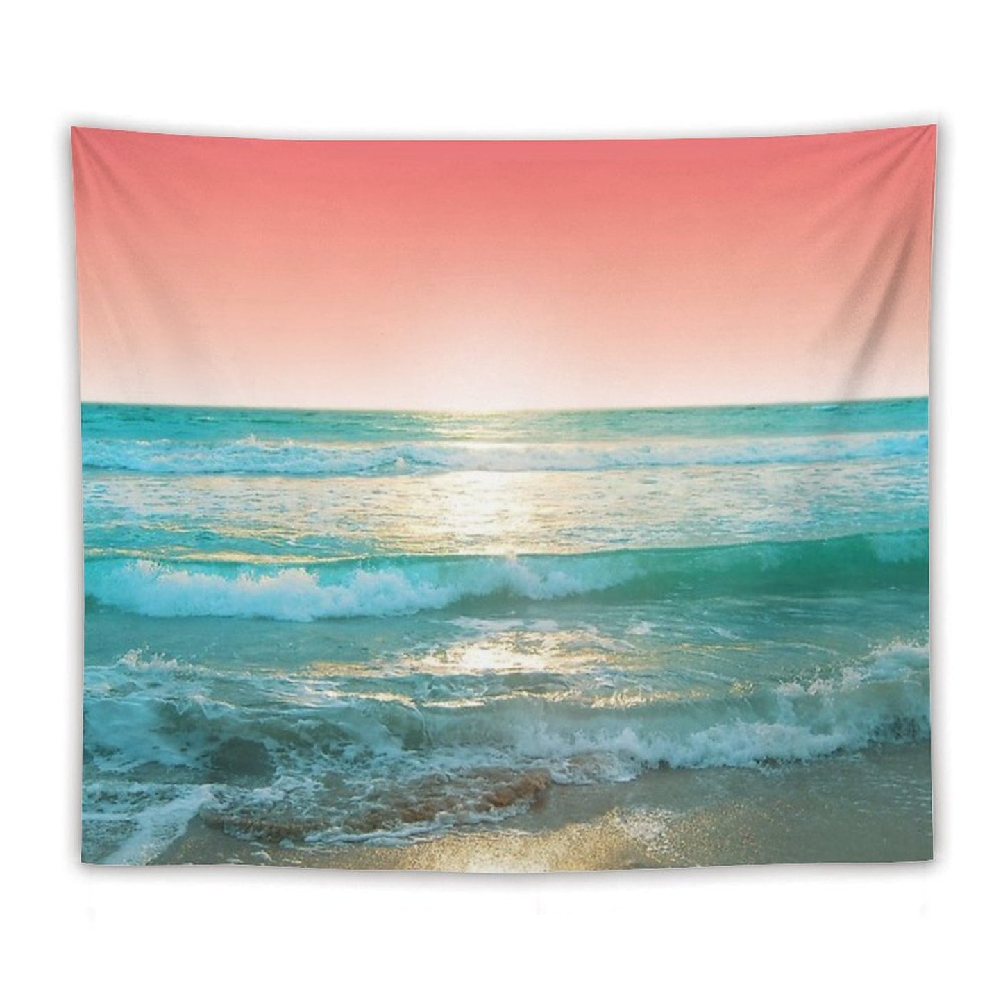 Aqua And Coral, 1 Tapestry