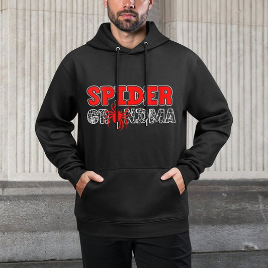 Womens Spider Grandma Spidey Birthday Matching Family Christmas Adjustable Hood Hoodie