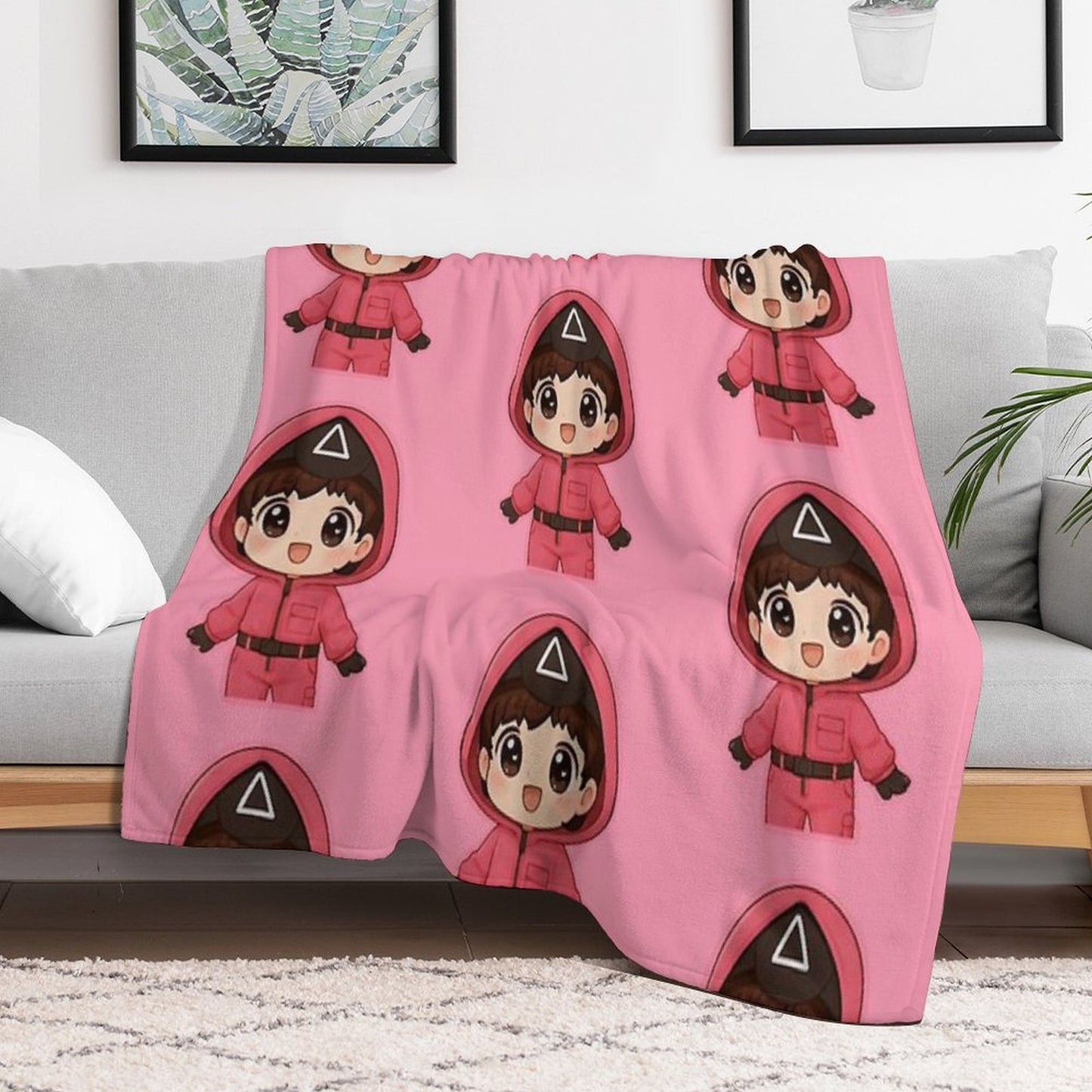 Pink Triangle Guard Kang No-eul 011 Throw Blanket