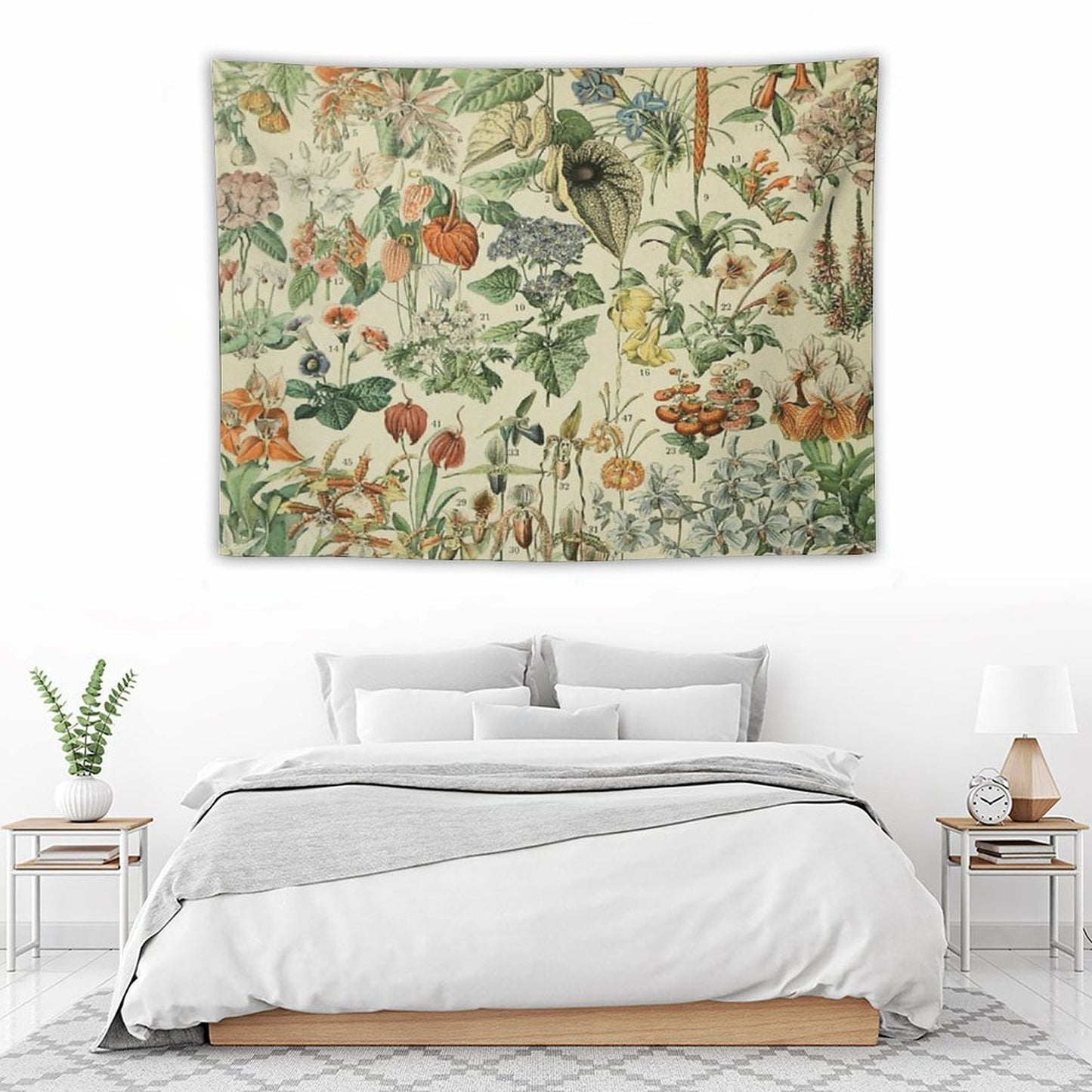 Adolphe Millot Fleurs Vintage Flowers Tapestry
