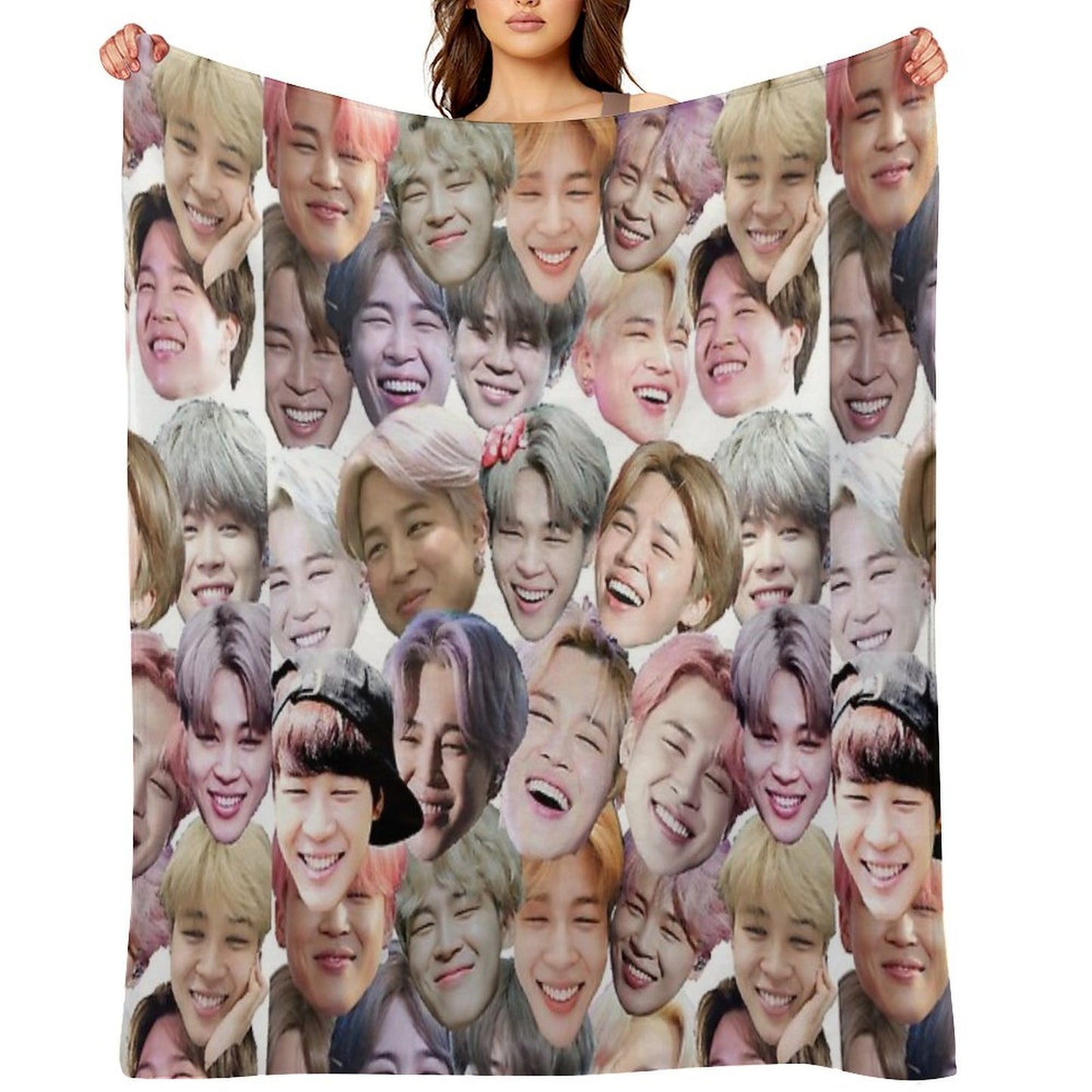 Smiling Jimin Throw Blanket