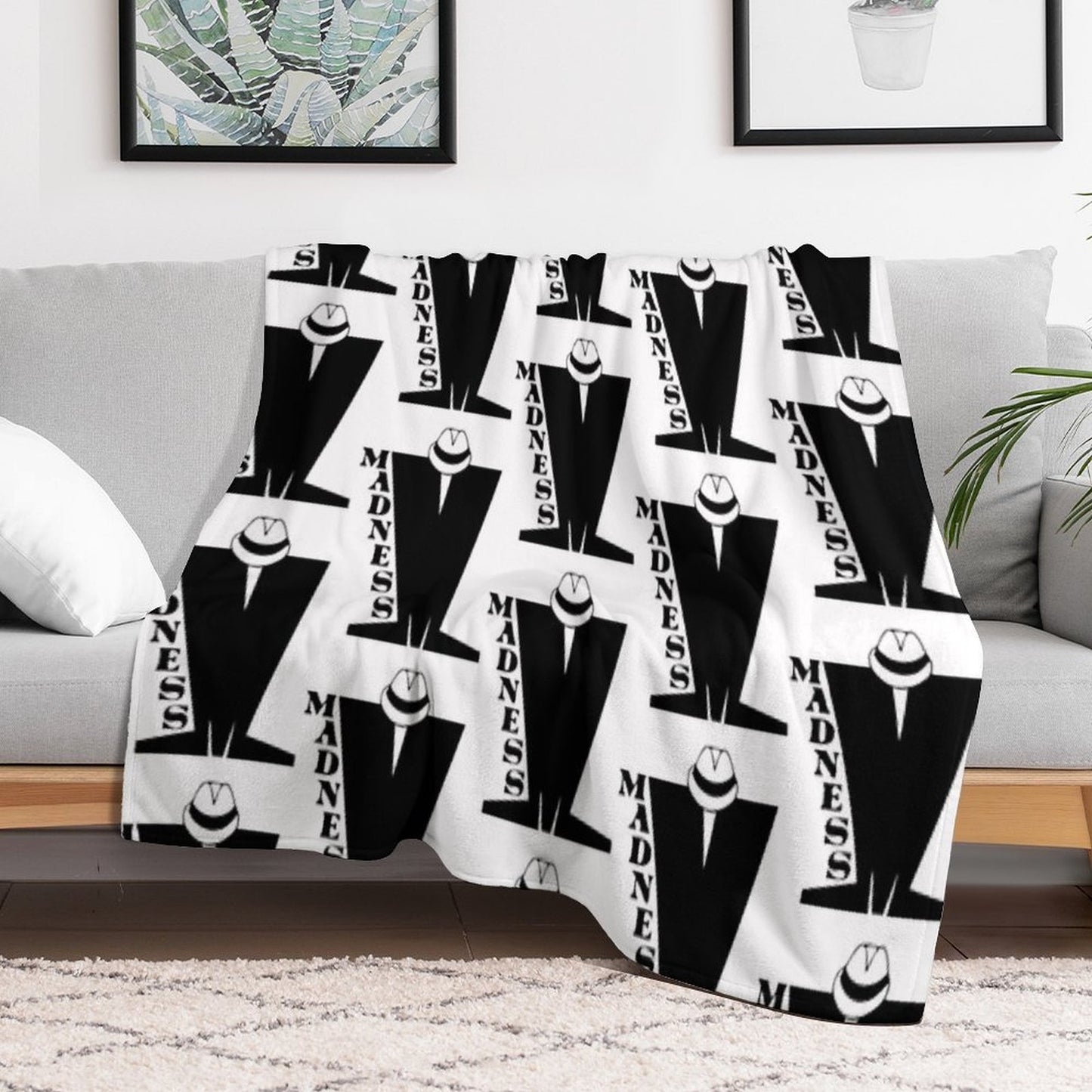 Hat The Madness Retro Band Gift for Fans Throw Blanket