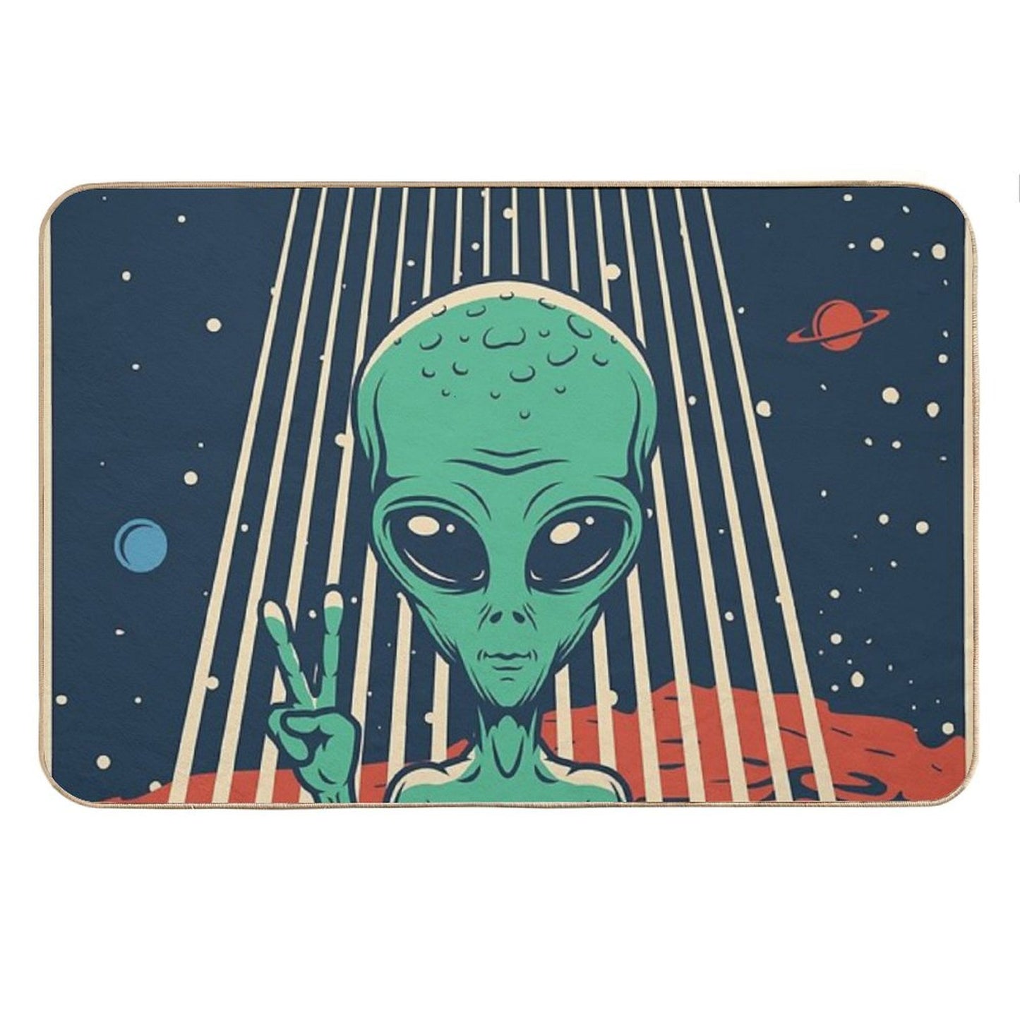 Good Things Come To Those Who Wait Alien Message Bath Mat