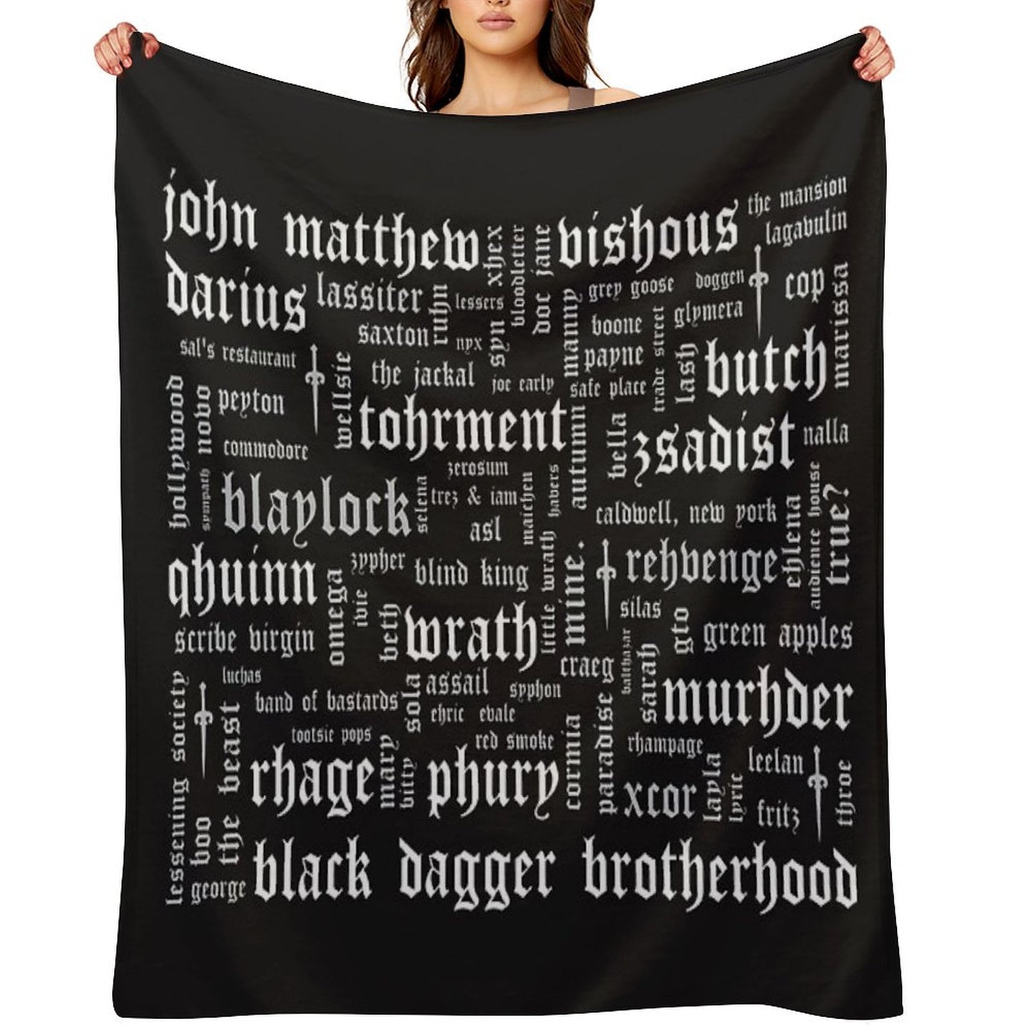BDB Word Cloud Landscape - Updated Throw Blanket